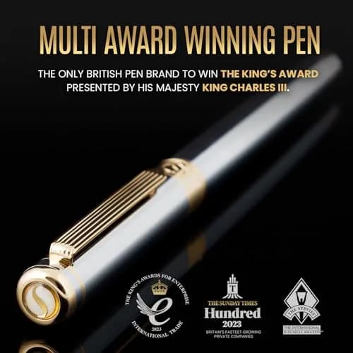 Scriveiner Silver Chrome Fountain Pen with Schmidt Nib | 140mm (5.5in) Length thumbnail 2