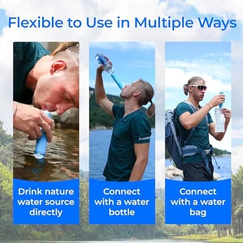 Waterdrop Portable Water Filter Straw 1400 Gallons (5300 Liters) | Camping Water Filter with 0.1 Micron Filtration thumbnail 7