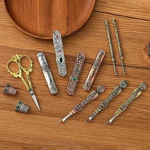 Flrhsjx Needle Storage Sewing Needles Holder Portable Sewing Storage Case 3.46 x 0.67 inches | Vintage Needle Case for Hand Sewing thumbnail 5