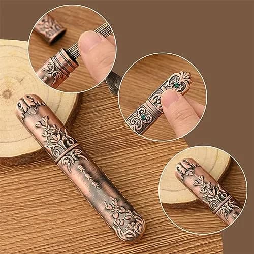 Flrhsjx Needle Storage Sewing Needles Holder Portable Sewing Storage Case 3.46 x 0.67 inches | Vintage Needle Case for Hand Sewing thumbnail 3