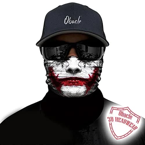 Obacle Skull Face Mask Half - Skull White Face with Red Lips Design thumbnail 2