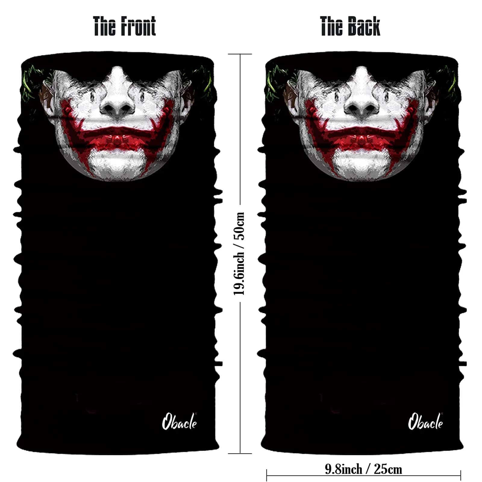 Obacle Skull Face Mask Half - Skull White Face with Red Lips Design - view 3