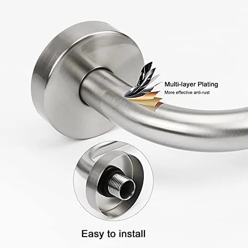 NearMoon S Shaped Shower Head Riser Arm, 10 Inch, Brushed Nickel | Elegant S Design for Spacious Shower thumbnail 5