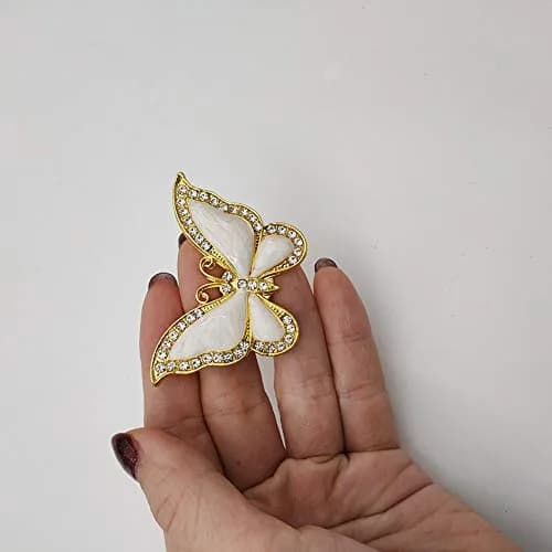 JfwuHap Gold Butterfly Knobs | Elegant Zinc Alloy Drawer Handles for Furniture (5.5cm x 3.5cm) thumbnail 9