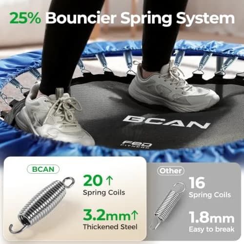 BCAN SP2 40" Foldable Mini Rebounder Trampoline | Low-Impact Indoor Exercise for Adults thumbnail 6