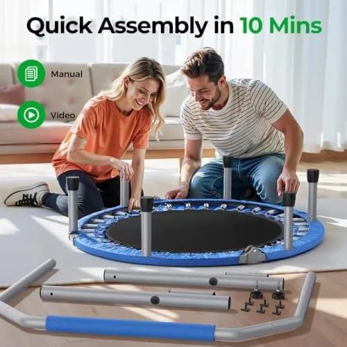BCAN SP2 40" Foldable Mini Rebounder Trampoline | Low-Impact Indoor Exercise for Adults thumbnail 7
