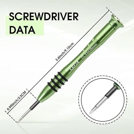 LeFix M2x3 Torx T5 Screws (12PCS) with T5 Screwdriver | Silver Alloy Steel Replacement Kit for Dell XPS, Razer Blade, HP Envy - view 7