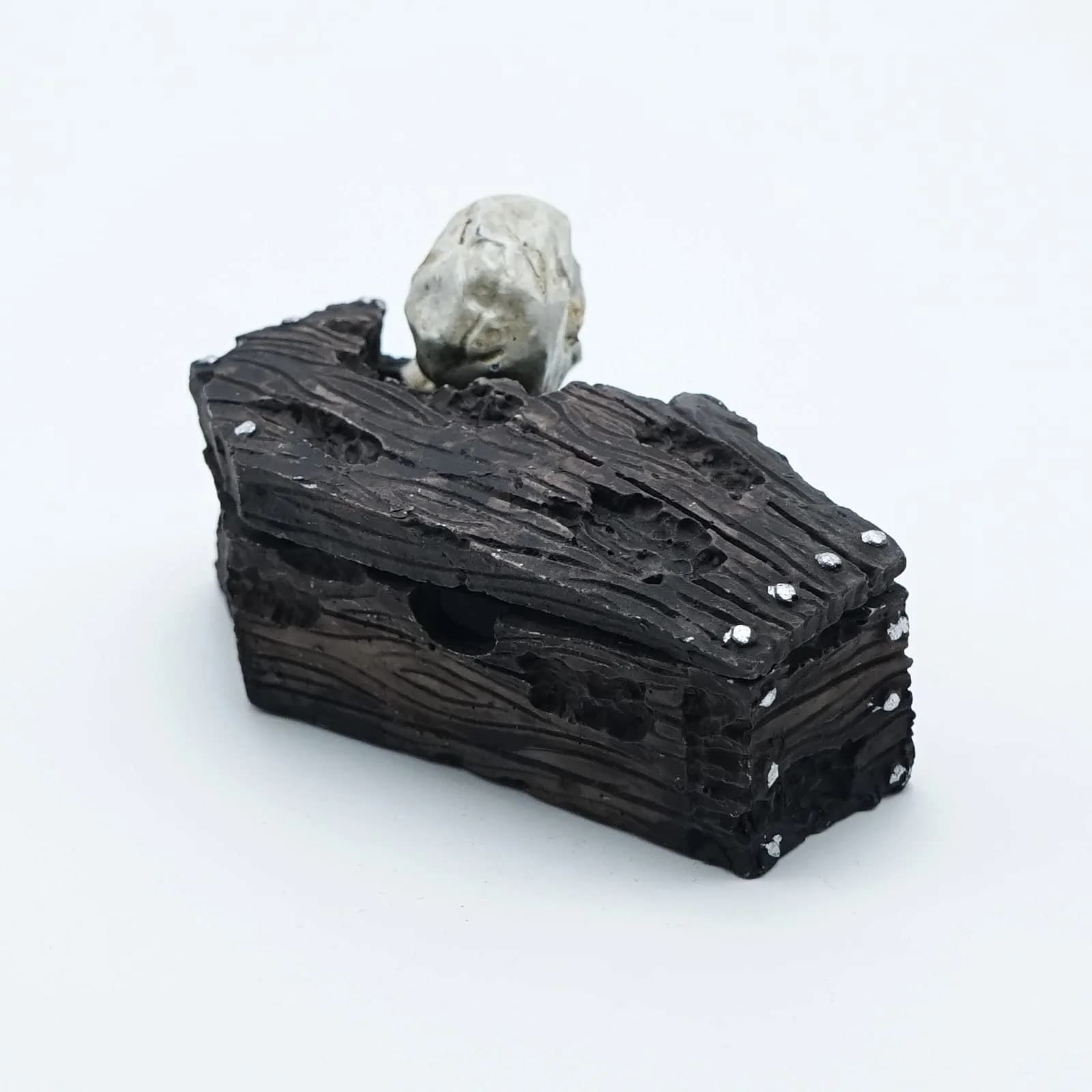 Kocris Casa Skull Coffin Aquarium Decoration 8.9cm (3.5") | Resin Cave House for Fish, Reptiles, and Terrariums - view 3