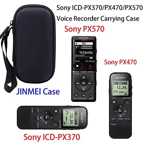 JINMEI Hard EVA Dedicated Case for Sony ICD-PX370/PX470/PX570 Mono Voice Recorder 32GB | Shockproof & Water-Resistant thumbnail 7