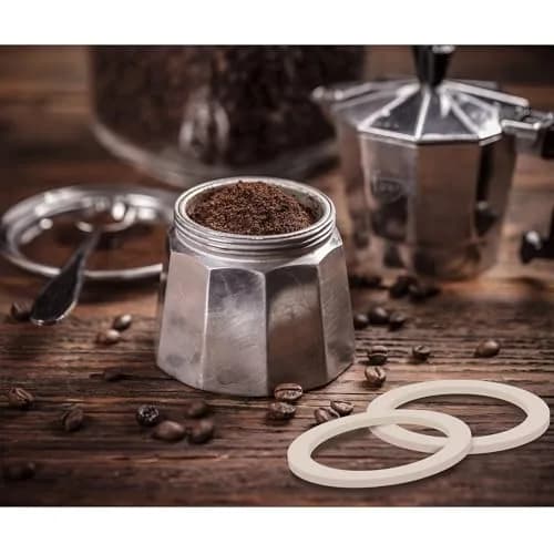 Fino Replacement Silicone Gaskets for 6-Cup Stovetop Espresso Maker (Set of 4, 2.75-inch Diameter) thumbnail 4