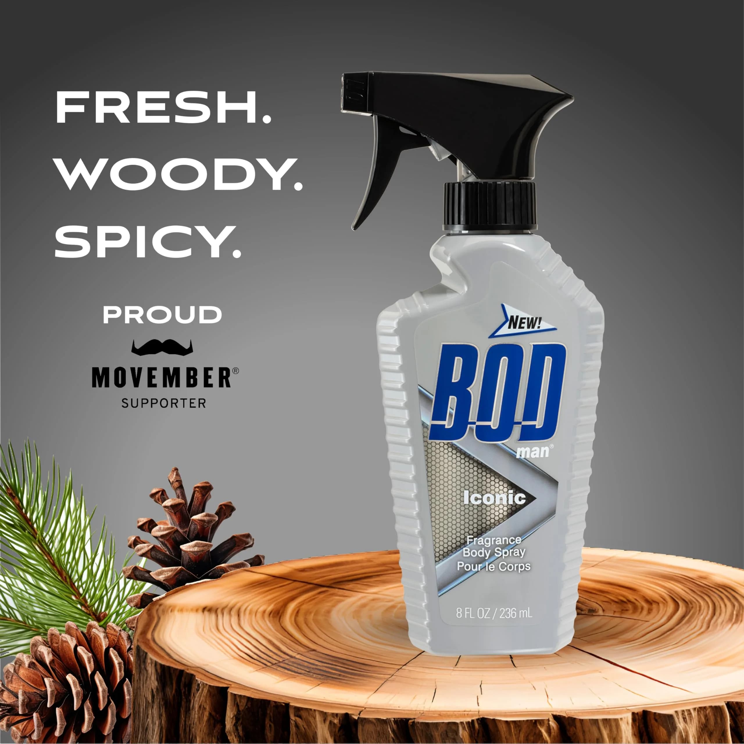 BOD man Fresh Blue Musk Iconic Scent Body Spray 236ml (8 fl oz) - view 2