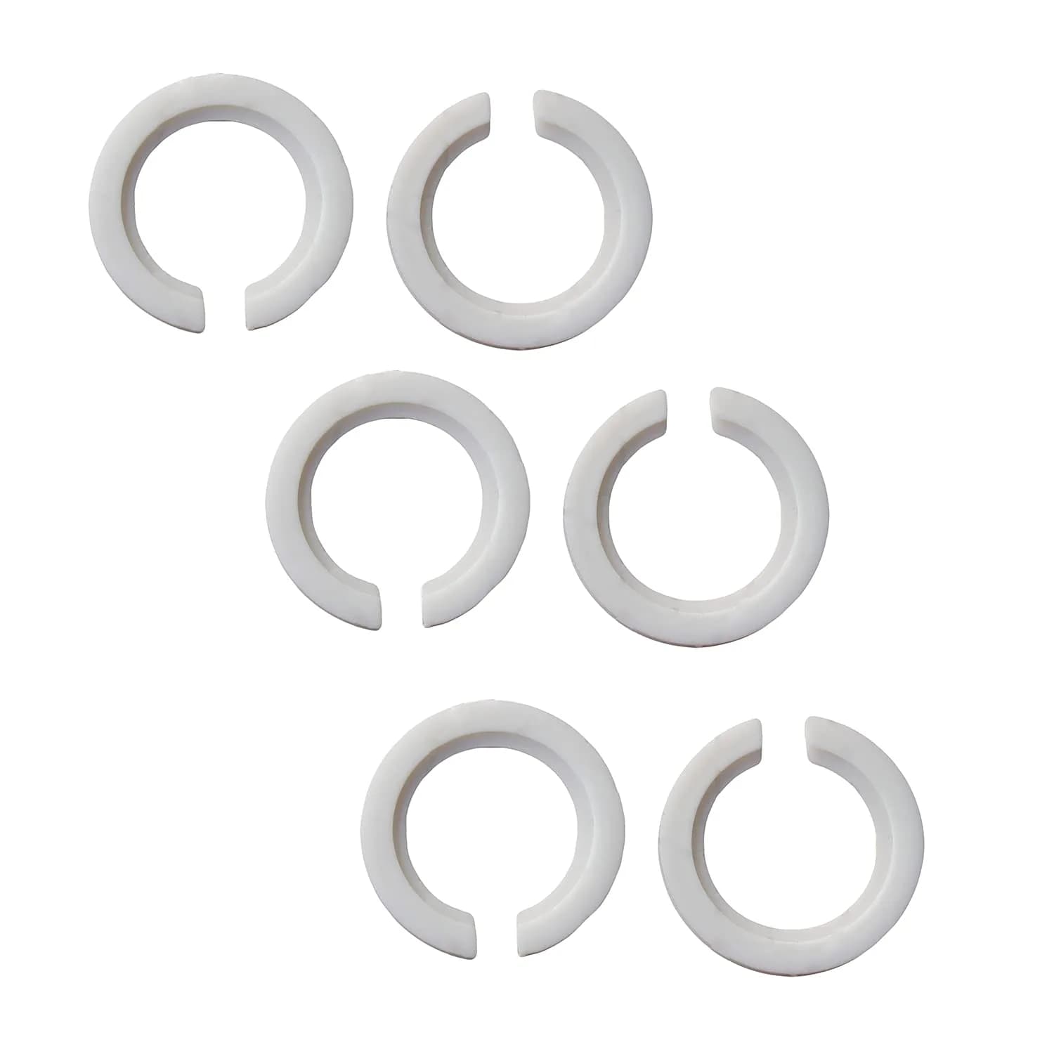 JNXQWE Lamp Shade Reducing Ring, E27 to E14 Converter, 6 Pack | Suitable for Bayonet Cap Lampholders, White, 45mm Outer & 29mm Inner Diameter