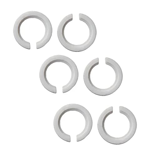 JNXQWE Lamp Shade Reducing Ring, E27 to E14 Converter, 6 Pack | Suitable for Bayonet Cap Lampholders, White, 45mm Outer & 29mm Inner Diameter thumbnail 1