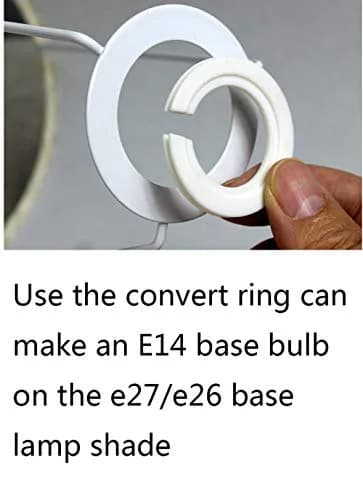 JNXQWE Lamp Shade Reducing Ring, E27 to E14 Converter, 6 Pack | Suitable for Bayonet Cap Lampholders, White, 45mm Outer & 29mm Inner Diameter thumbnail 3