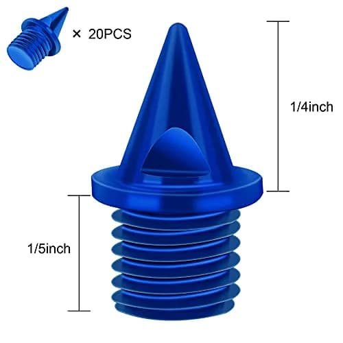 AUGSUN 20pcs 1/4inch Steel Cross Country Spikes with Spike Wrench | Replacement Spikes for Sprint Shoes thumbnail 2