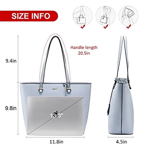 LOVEVOOK Tote Bag for Women Large Cross-Textured Synthetic Leather | Stylish & Durable thumbnail 3