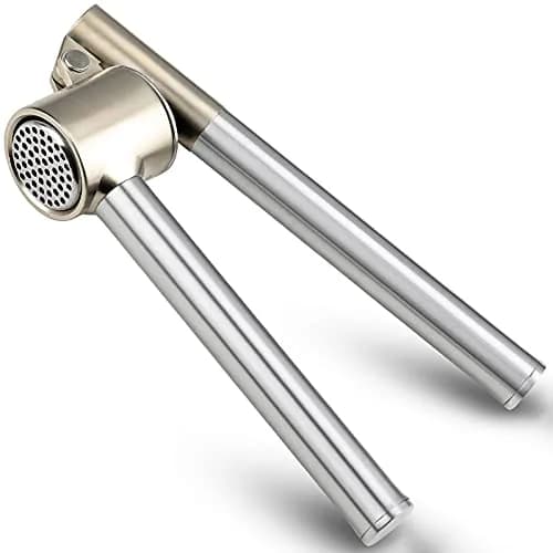 Roeene Garlic Press 304 Stainless Steel Heavy Duty | Easy Squeeze & Clean (6.4 in) thumbnail 1