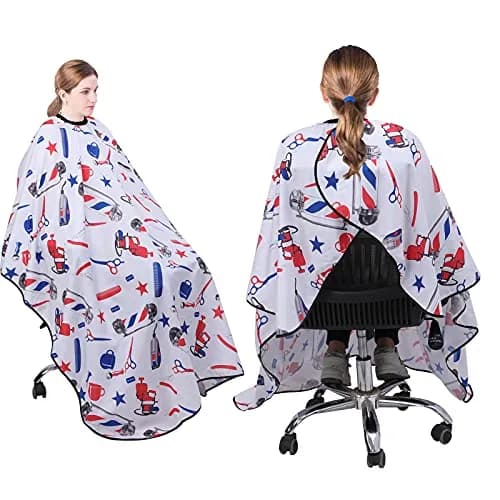 YELEGAI Professional Hair Cutting Cape with Neck Duster Brush Large Size | Water-Repellent Polyester for Salon & Home Use thumbnail 3