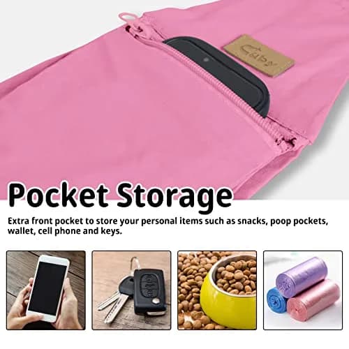 Cuby Dog and Cat Sling Carrier Pink Classic | Hands Free Reversible Pet Papoose Bag (13"L x 8"W x 2.9"H, Small) thumbnail 4