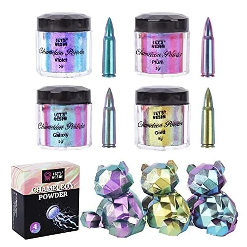 LET'S RESIN Chameleon Mica Powder Set 20g (0.7oz) | 4 Color Shift Pigments for Resin Crafts, Soap, Bath Bombs thumbnail 1