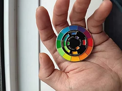 Langjitianya Color Wheel Enamel Pin 5.08 cm (2 Inches) | Spinning Art Tool for Artists thumbnail 6