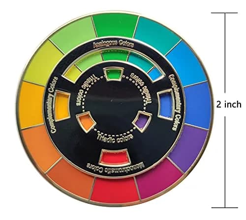 Langjitianya Color Wheel Enamel Pin 5.08 cm (2 Inches) | Spinning Art Tool for Artists thumbnail 2