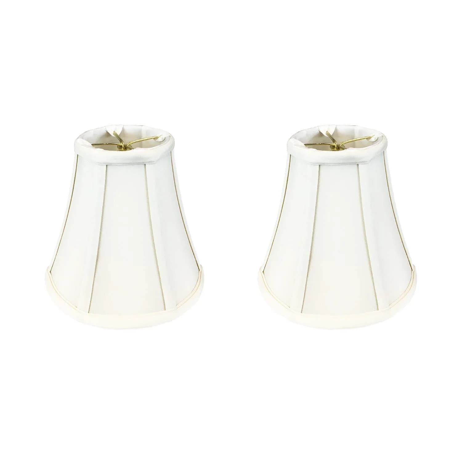 Royal Designs, Inc. True Bell Basic Lamp Shade with Round Clip 3.75 in x 7 in x 6.75 in White | Traditional Bell Shape
