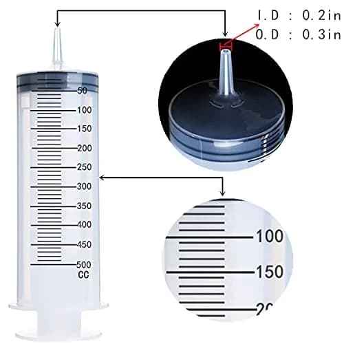 Ulove Prs 500ml Large Plastic Syringe with Measurement | Sterile, Pack of 1 thumbnail 2