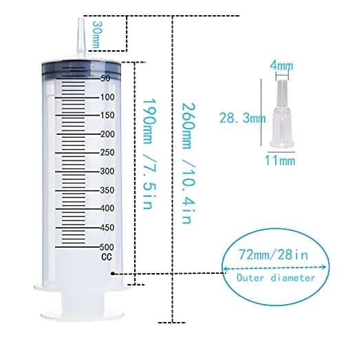 Ulove Prs 500ml Large Plastic Syringe with Measurement | Sterile, Pack of 1 thumbnail 3