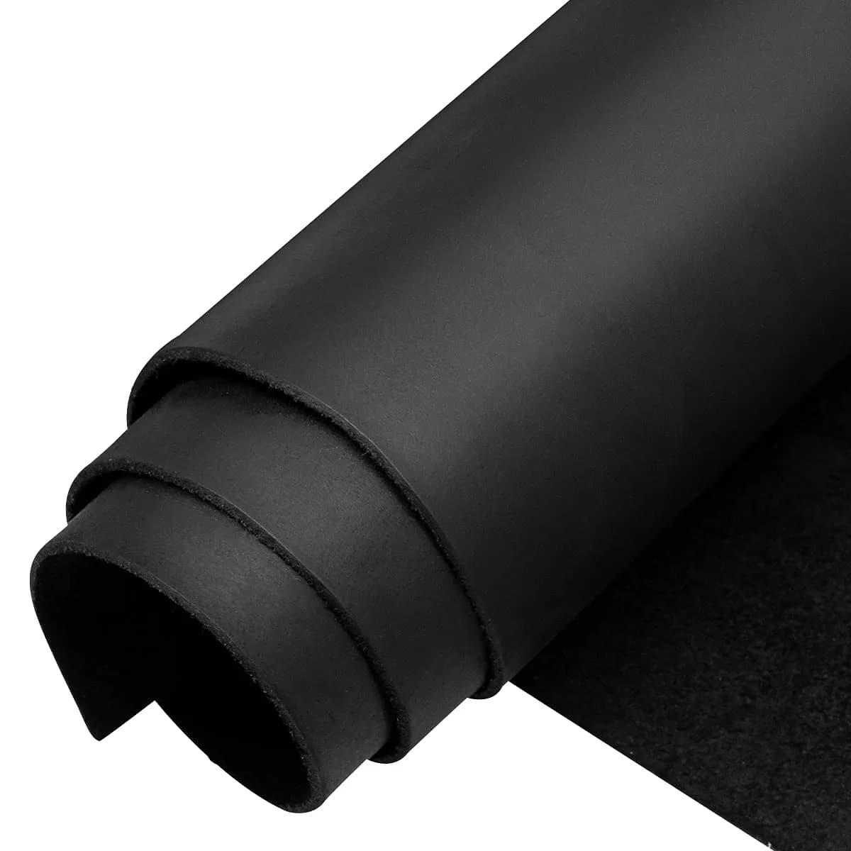 ingguise Black Tooling Leather Sheets Square 12"x12" | Full Grain Cowhide for Crafts & Sewing — Black