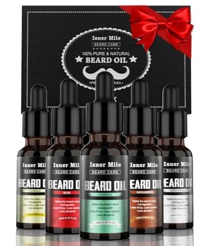 ISNER MILE Beard Oil 5 Pack | Nourishing & Fragrant Beard Care for Men thumbnail 1