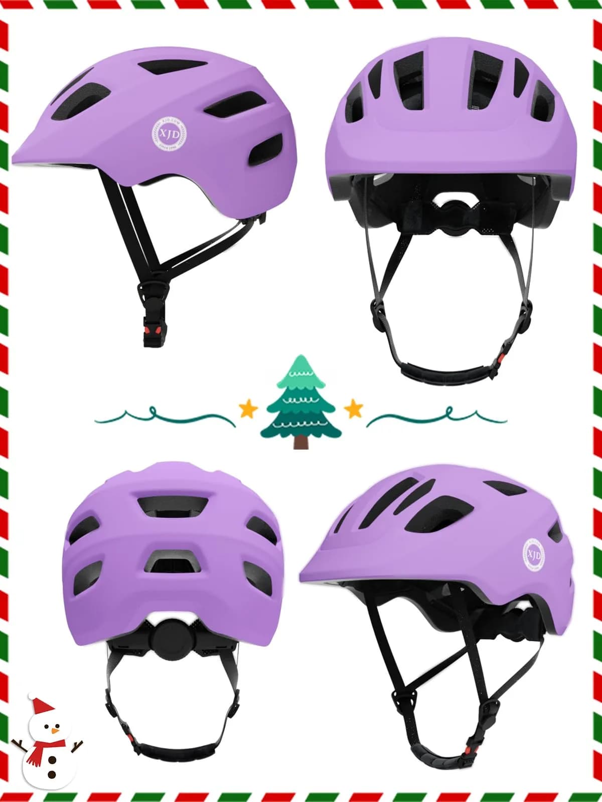 XJD Toddler Helmet for Kids - Light Purple, Small (52-56 cm) - Multi-Sport Adjustable - view 2
