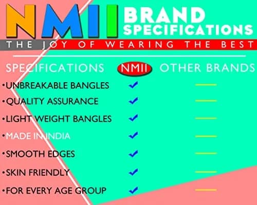 NMII Yellow Base Metal Zircon Gemstone & Velvet Bangle Set for Women & Girls, 2.4 Inches (Pack of 42) thumbnail 7