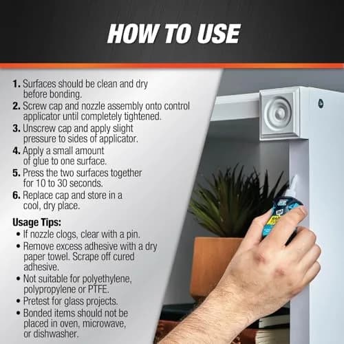 RapidFuse Gel Adhesive 0.13 Oz | Fast-Curing, Clear, Indoor & Outdoor Bond thumbnail 4