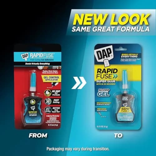 RapidFuse Gel Adhesive 0.13 Oz | Fast-Curing, Clear, Indoor & Outdoor Bond thumbnail 8
