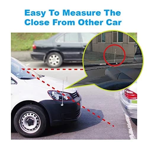 Hypersonic 2-Pack Car Bumper Corner Antenna Pole Adjust Driving Parking Marker Protector 29.2cm - 58.4cm (11in - 23in) | Essential for New Drivers thumbnail 4