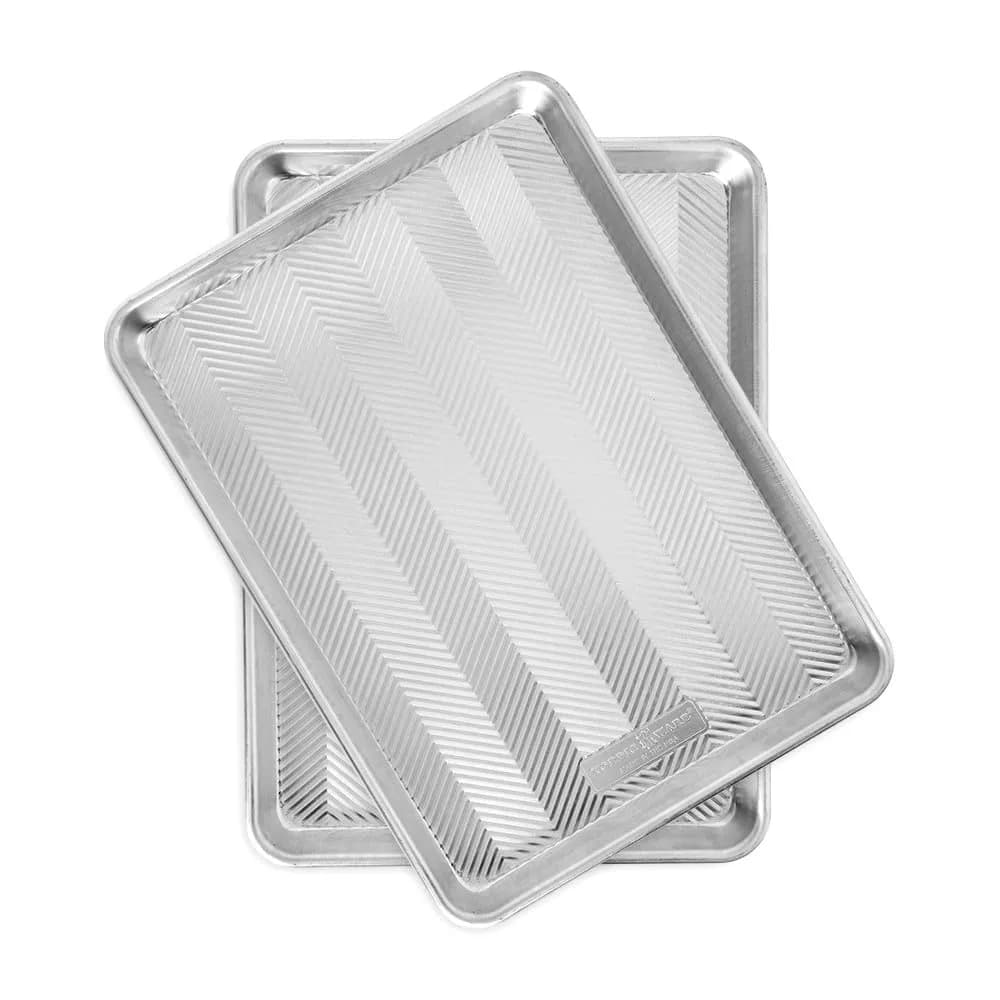 Nordic Ware Prism Baking Half Sheet 2-Pack, Natural | Durable Aluminum with Easy Release & Uniform Crisping