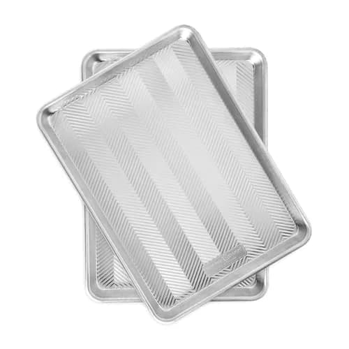 Nordic Ware Prism Baking Half Sheet 2-Pack, Natural | Durable Aluminum with Easy Release & Uniform Crisping thumbnail 1