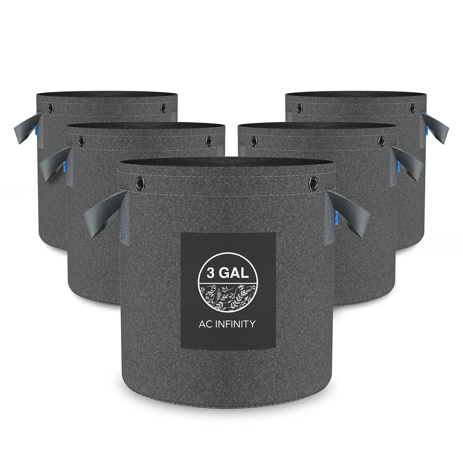 AC Infinity 3 Gallon Fabric Pots | Heavy-Duty Grow Bags for Plants in India
