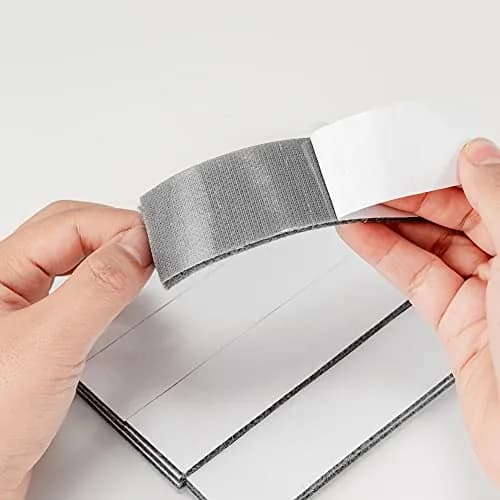 BRAVESHINE Grey Strong Stick Hook and Loop Tape 1.2x6 Inch | Heavy Duty Self-Adhesive Fastener for Home Office & Outdoors thumbnail 8