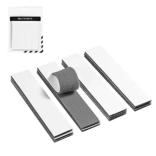 BRAVESHINE Grey Strong Stick Hook and Loop Tape 1.2x6 Inch | Heavy Duty Self-Adhesive Fastener for Home Office & Outdoors thumbnail 9