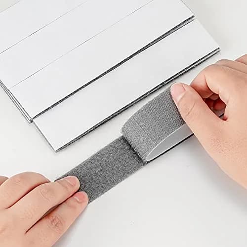 BRAVESHINE Grey Strong Stick Hook and Loop Tape 1.2x6 Inch | Heavy Duty Self-Adhesive Fastener for Home Office & Outdoors thumbnail 3