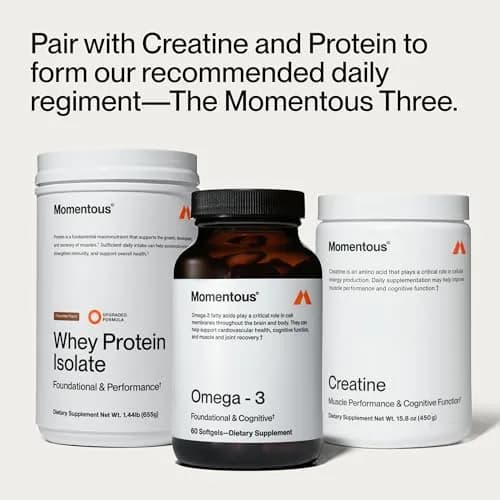 Momentous Omega-3 Fish Oil 1600mg | EPA & DHA Supplement, No Aftertaste, Unisex thumbnail 7