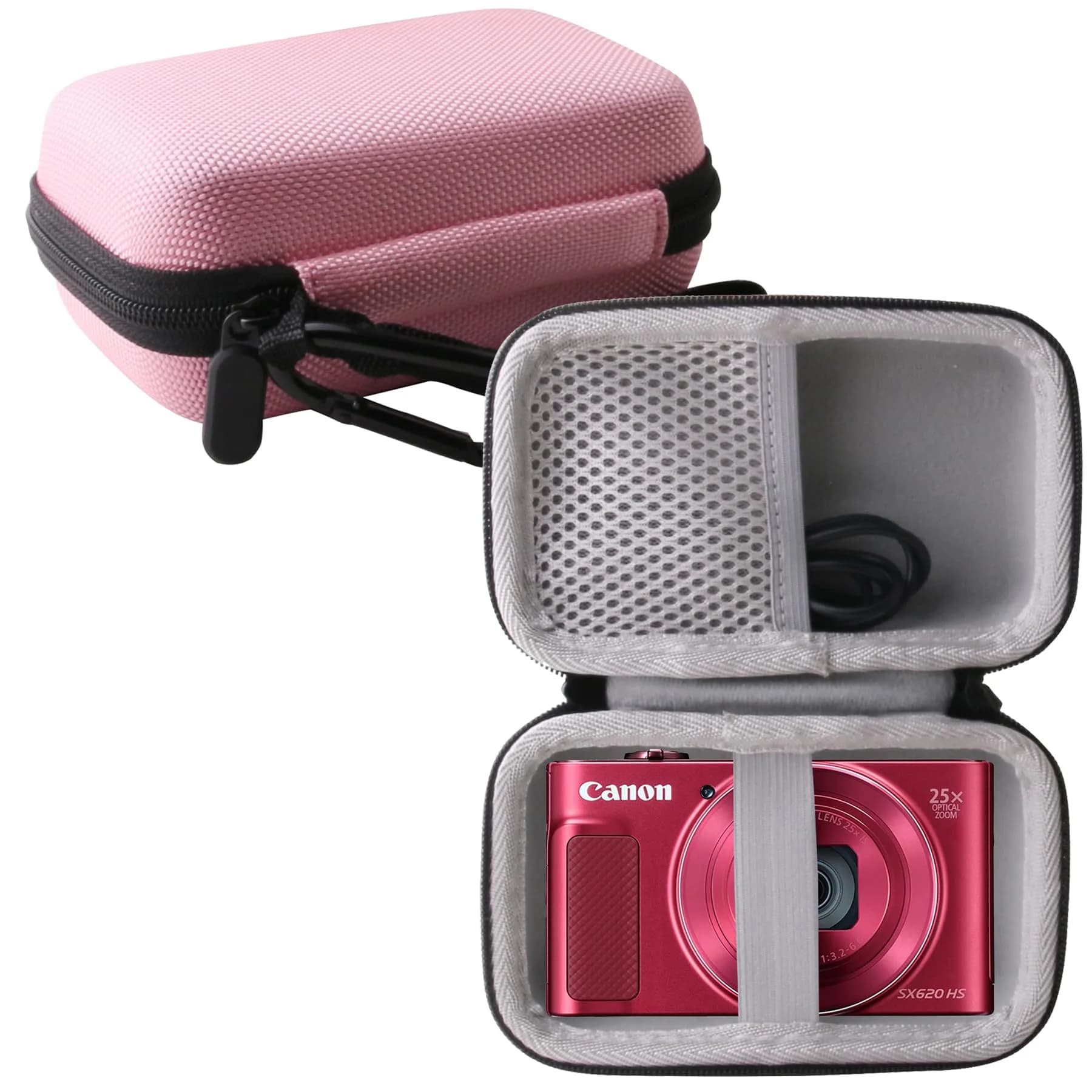 WERJIA Hard Carrying Case for Canon PowerShot SX720 SX620 SX730 SX740 G7X Mark II III | Impact & Dustproof, Pink - main product image