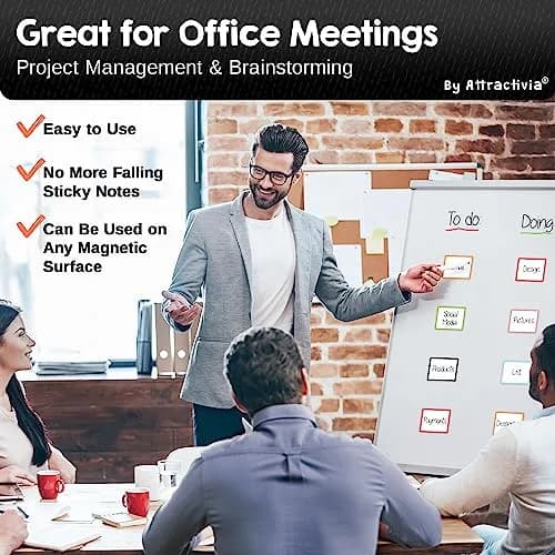 Attractivia Magnetic Labels 2.8 x 1.8 in | Rewritable Magnetic Labels for Office & Home thumbnail 5
