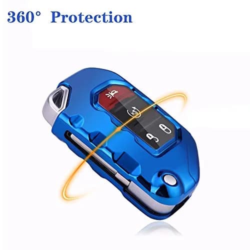 Horande Soft TPU Protector Key Fob Cover Case fit for Jeep Gladiator & Wrangler | Purple thumbnail 4