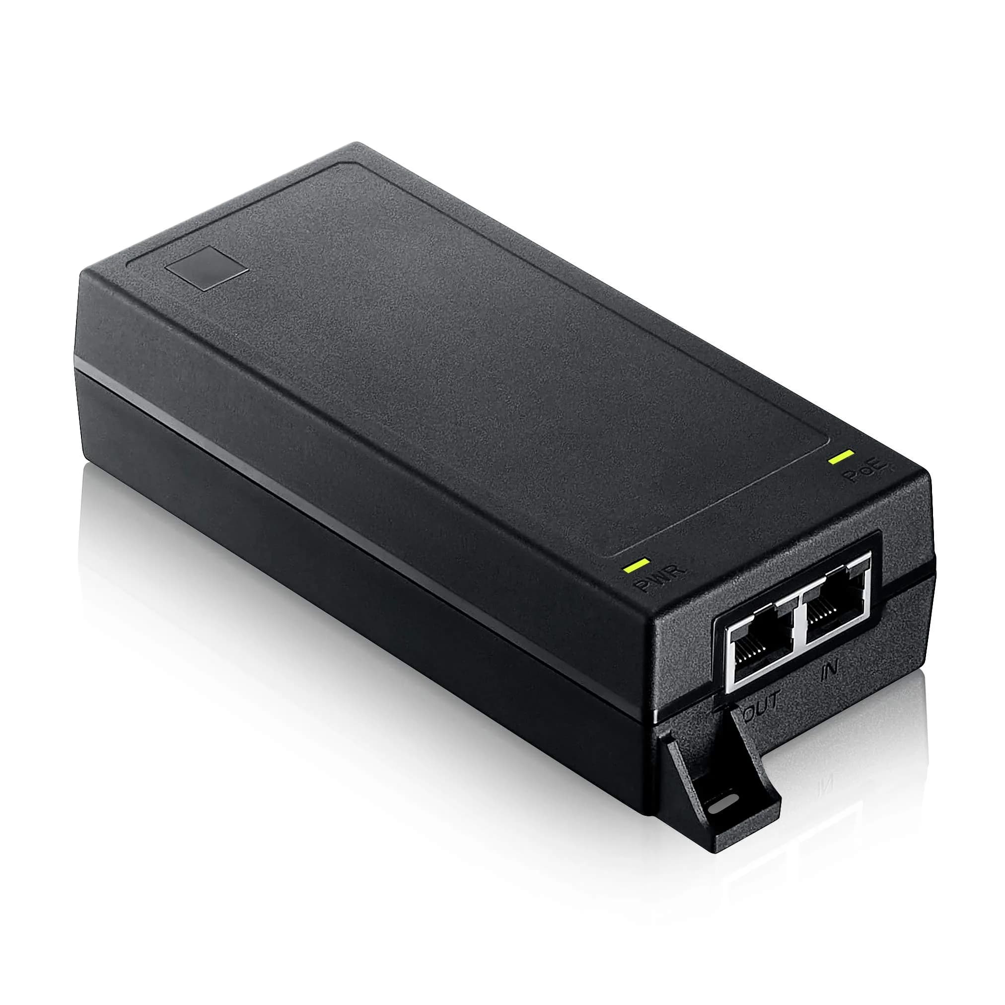 Zyxel Single 1-2.5-10G MultiGig 802.3bt PoE++ Injector [POE12-60W] | 60W MultiGig PoE++ Injector for Networking — 5G | PoE++ 60W
