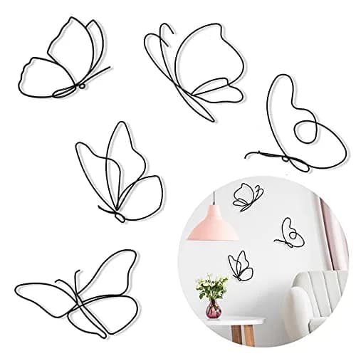 Hotop Butterfly Wall Art Set of 5 | Metal Decor for Indoor & Outdoor Spaces thumbnail 1