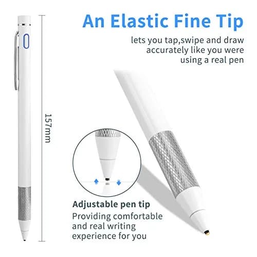 Minilabo Stylus Pen for iPhone 14/15/16/17 Pro Max | Ultra Fine 1.5mm Tip, White thumbnail 3