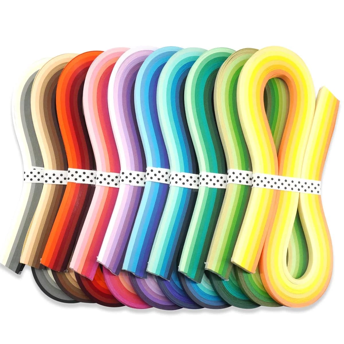 JUYA Multi-Color Quilling Strips Set 60 Colors 1200 Strips 10mm/0.39in | Broad Color Range for Creative Art